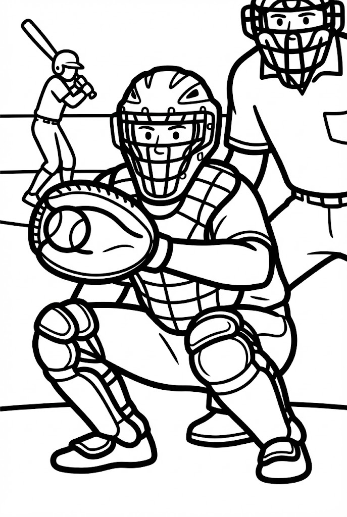 Tô màu người bắt bóng