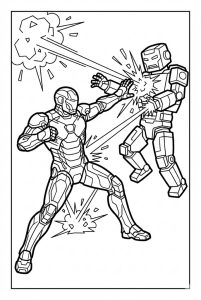 Tô màu người sắt chiến đấu