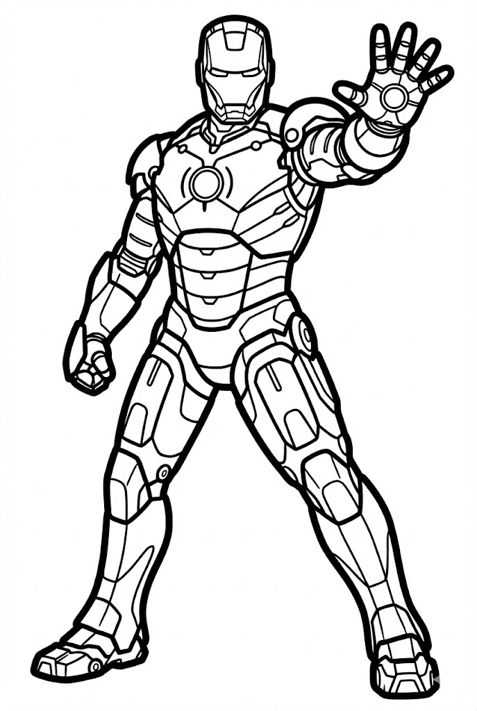 Tô màu người sắt trong avengers