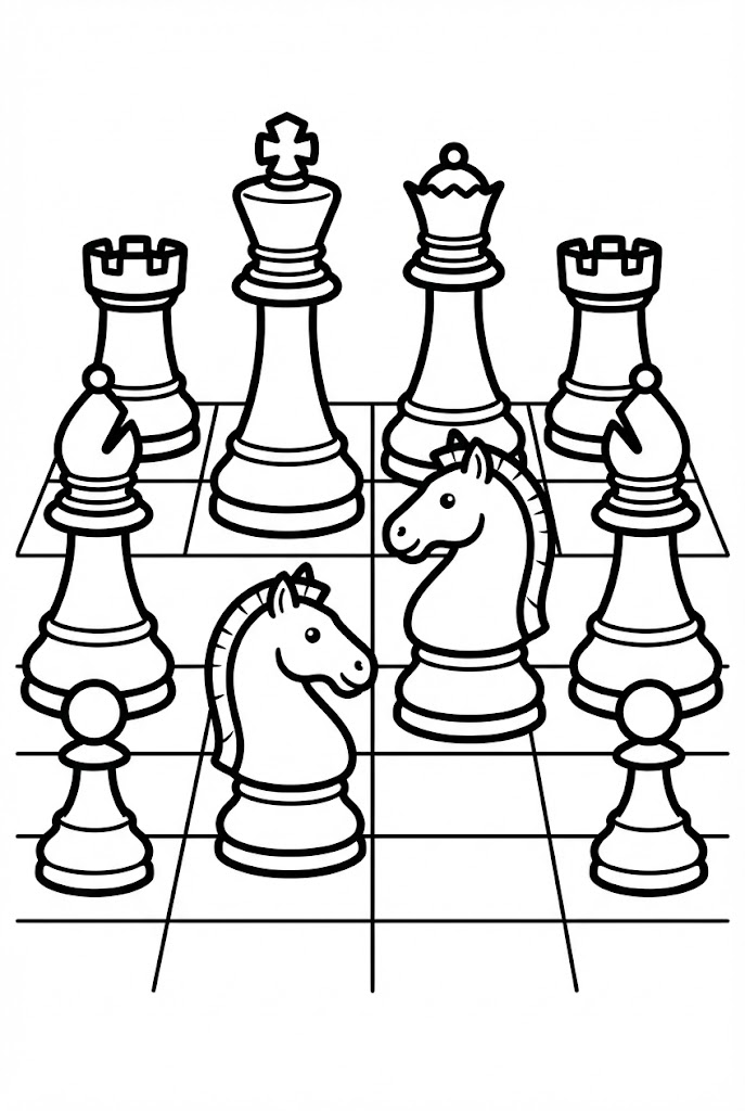 Tô màu những quân cờ