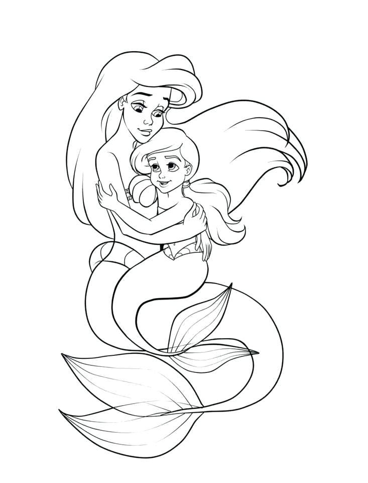 Tô màu ariel và con gái giúp bé rèn luyện khả năng tô màu