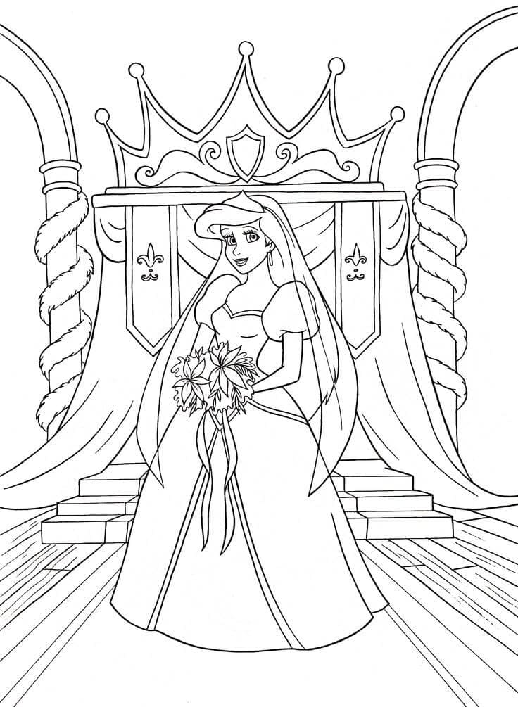 Tô màu Ariel Xinh Đẹp dễ thương cho bé