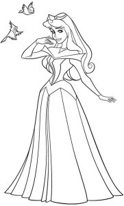 Tô màu aurora và những chú chim dễ thương cho bé