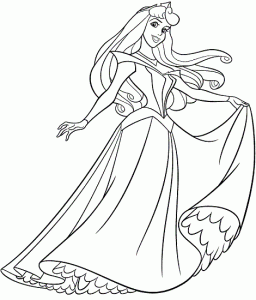 Tô màu aurora xinh đẹp cho bé tập tô