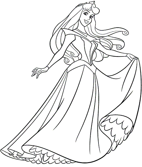Tô màu aurora xinh đẹp cho bé tập tô