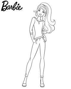 Tô màu Barbie Năng Động dễ thương cho bé