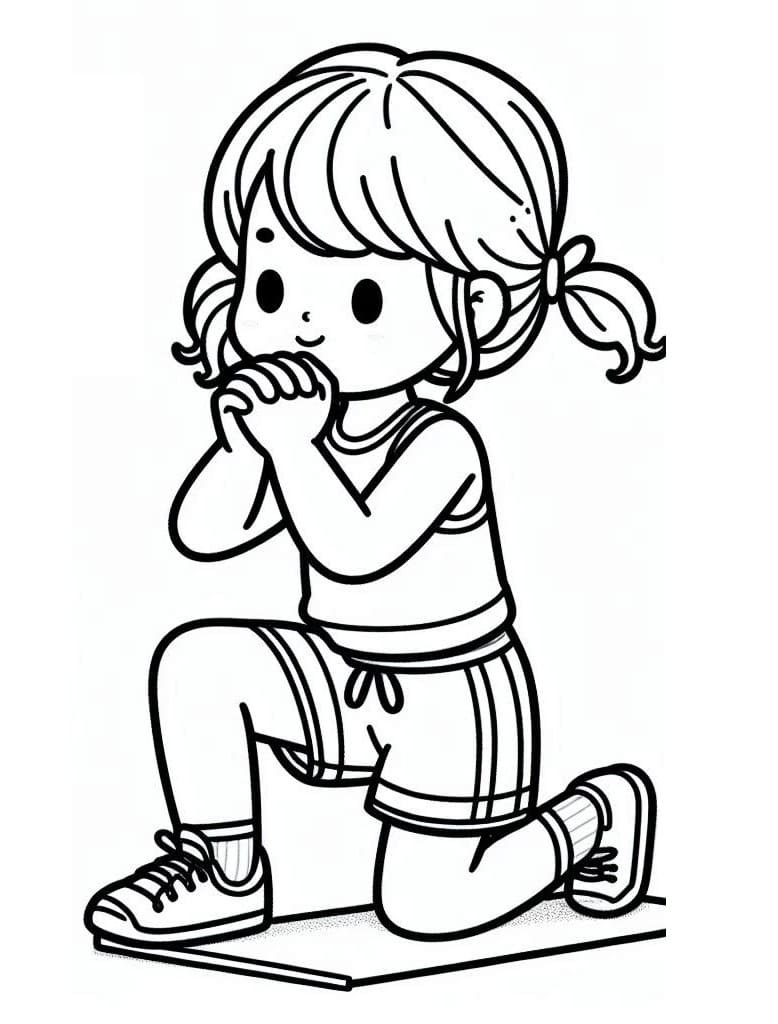 Tô màu Bé Đang Tập Thể Dục giúp bé rèn luyện khả năng tô màu