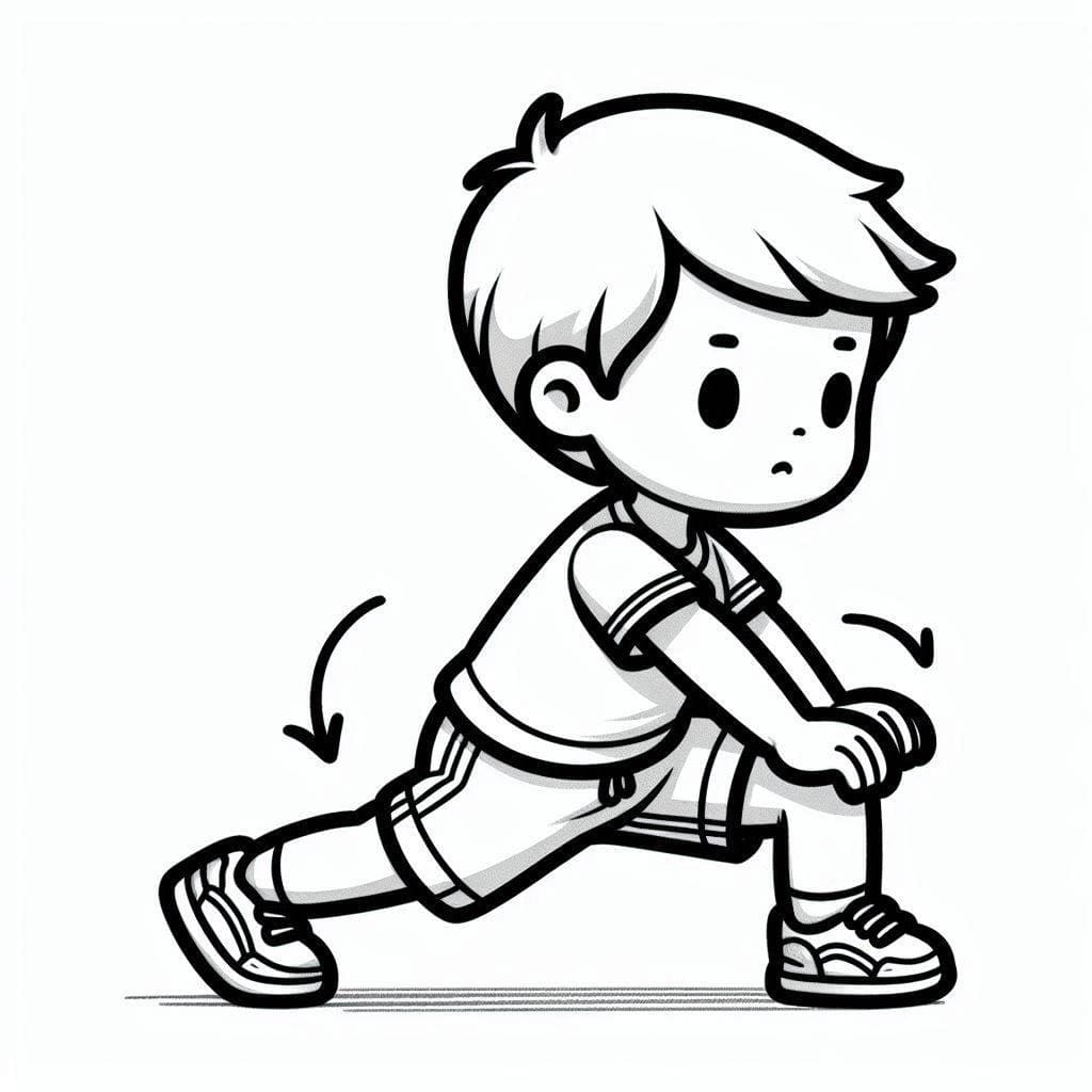 Tô màu Bé Trai Tập Thể Dục 1 Tô màu Bé Trai Tập Thể Dục dễ thương cho bé