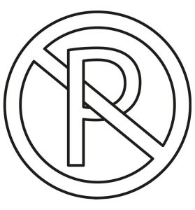 Tô màu Biển Cấm Đỗ cho bé tập tô