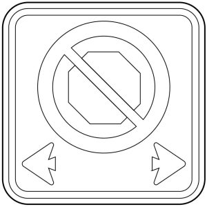 Tô màu Biển Cấm Dừng dễ thương cho bé