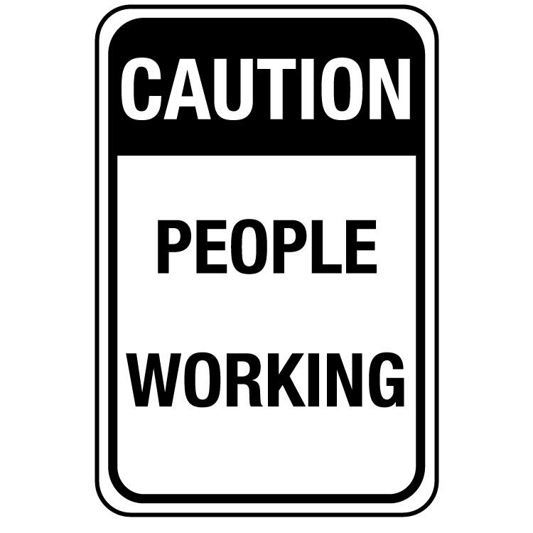 Tô màu biển cảnh báo có người cho bé tập tô