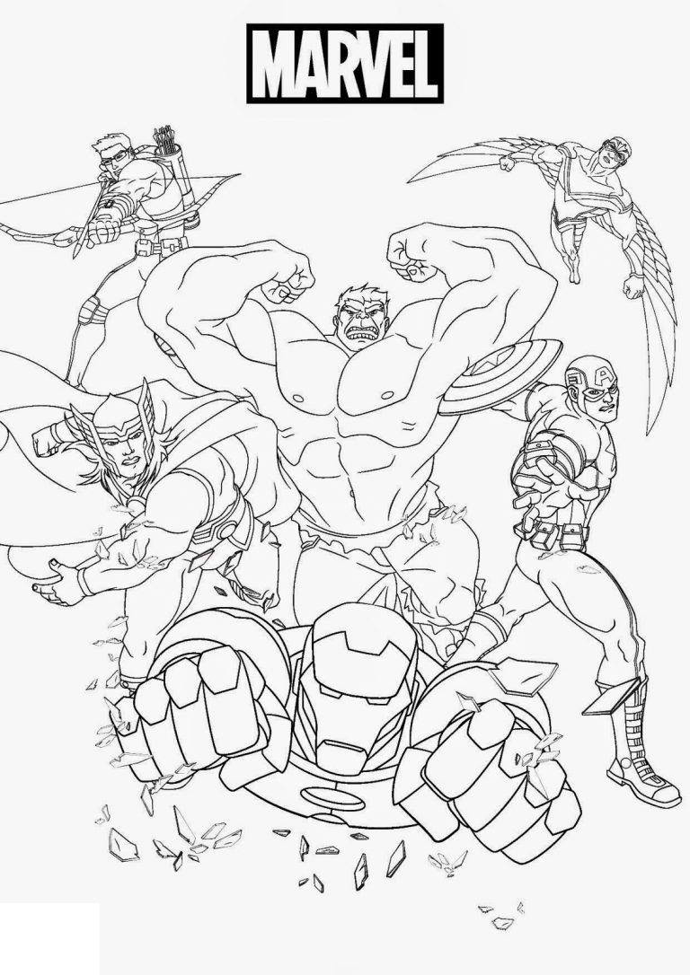 Tô màu biệt đội avengers dễ thương cho bé