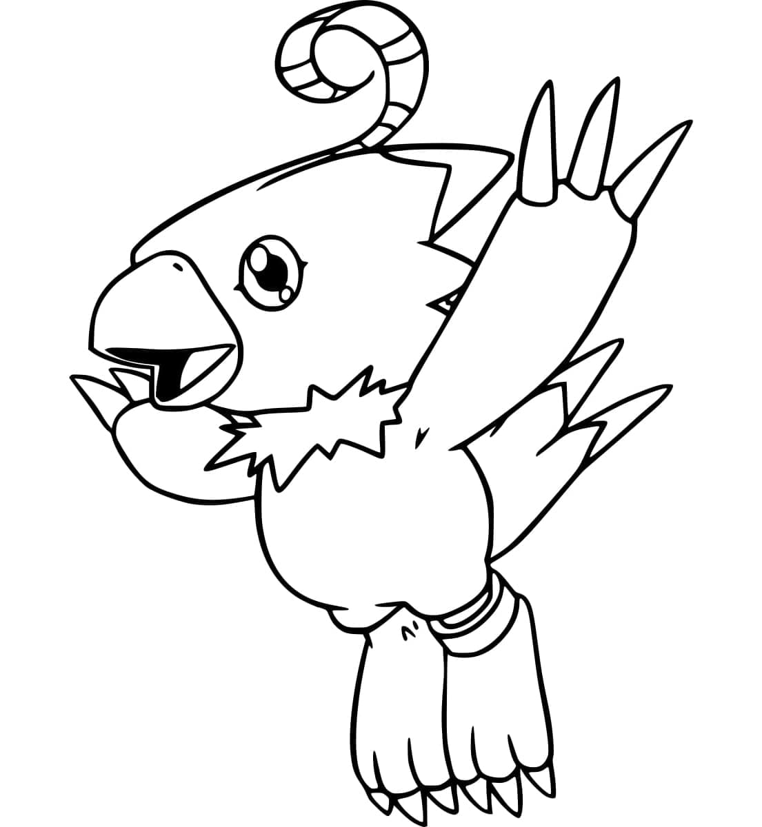 Tô màu Biyomon Dễ Thương