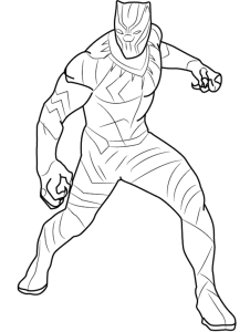 Tô màu black panther giúp bé rèn luyện khả năng tô màu