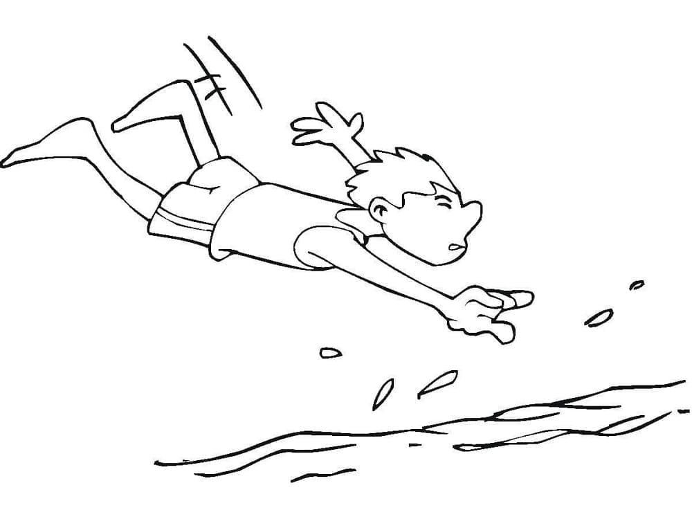 Tô màu Bơi Lội (1) giúp bé rèn luyện khả năng tô màu