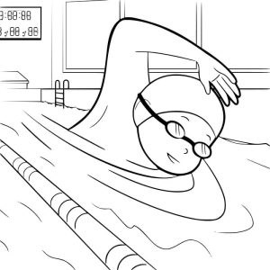 Tô màu Cậu Bé Bơi Lội giúp bé rèn luyện khả năng tô màu