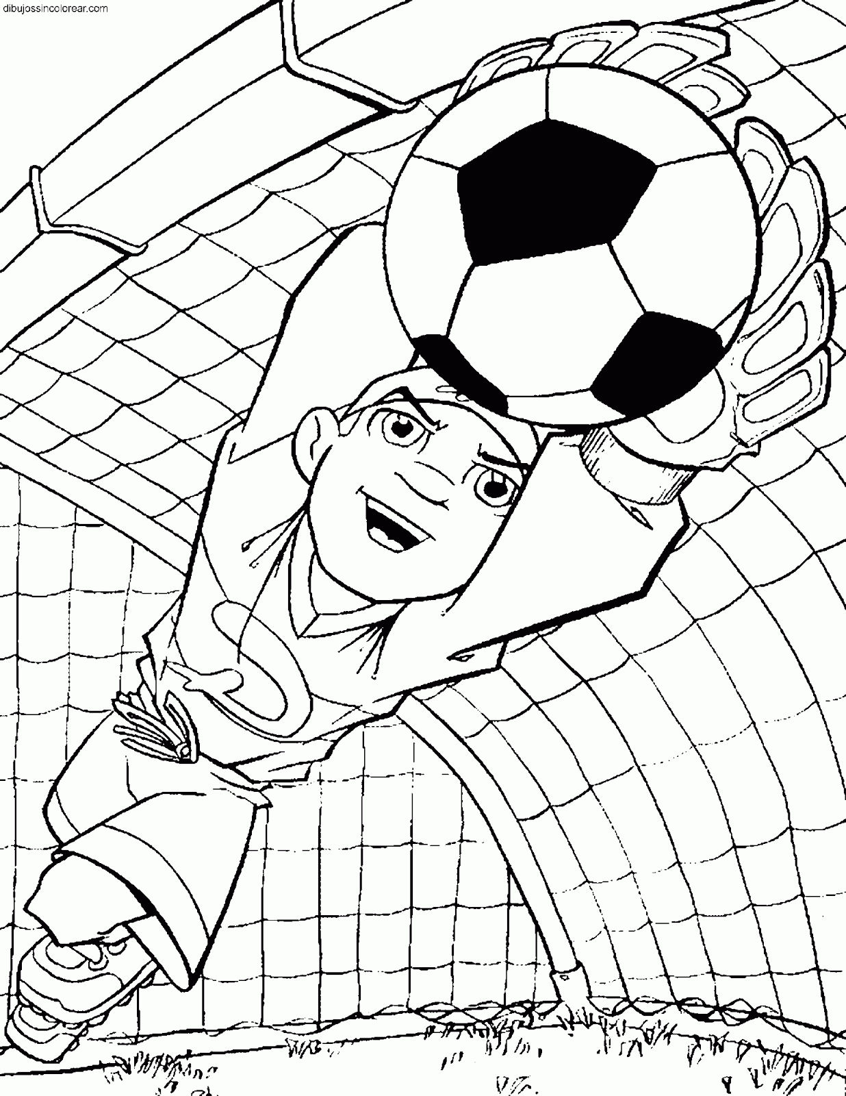 Tô màu cậu bé thủ môn