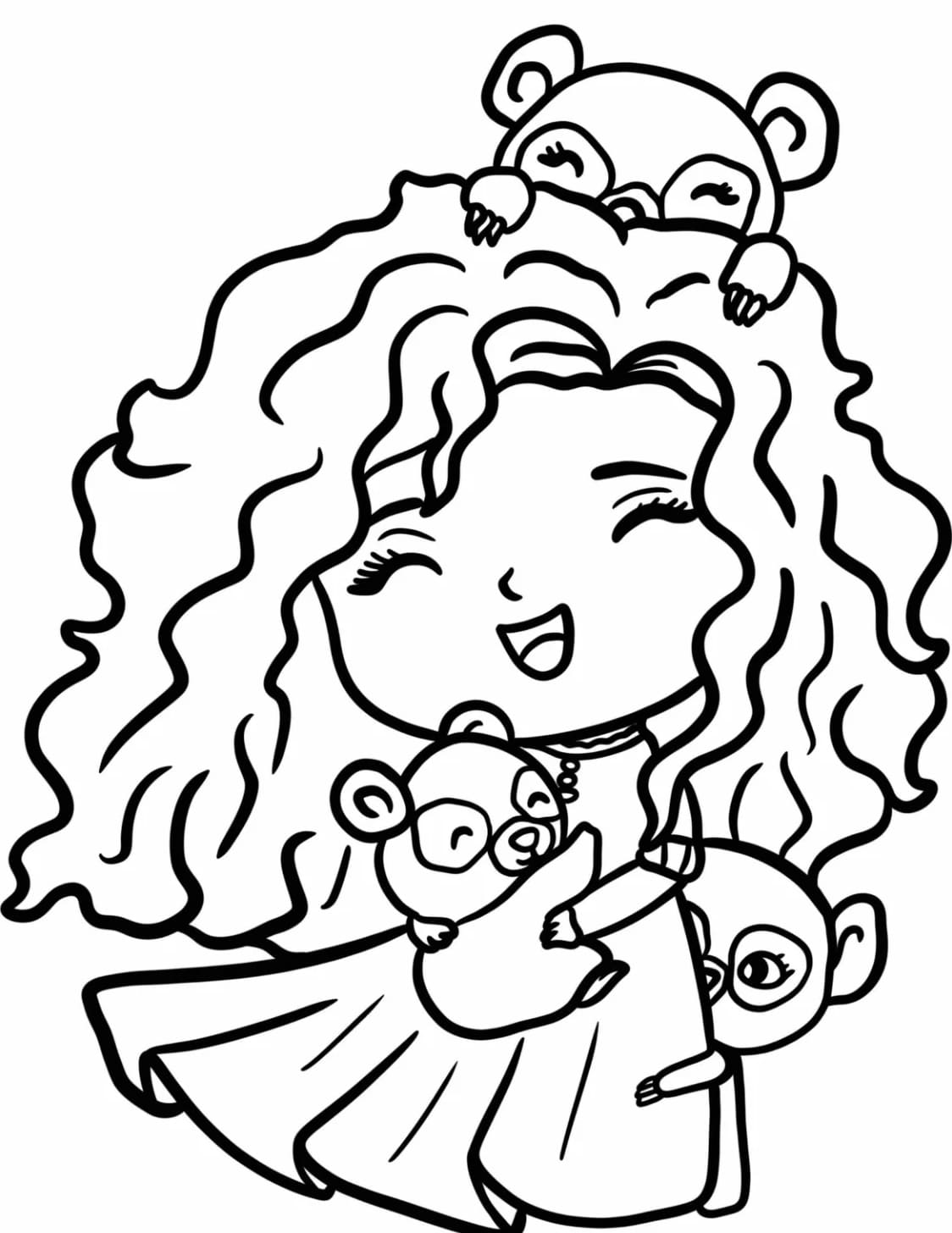 Tô màu Chibi Merida