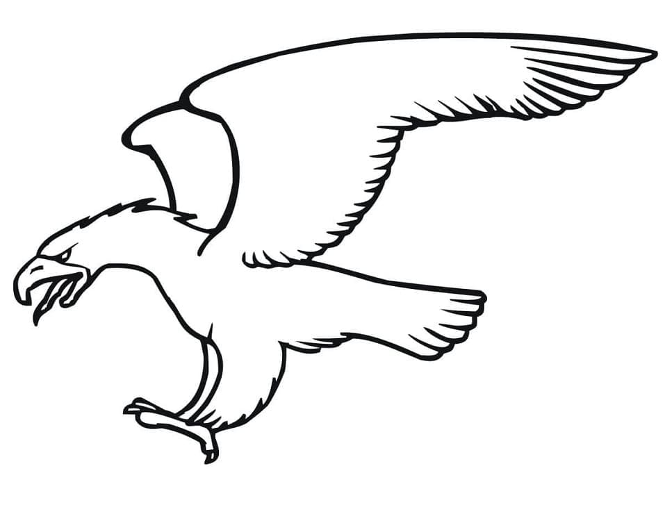 Tô màu Chim Đại Bàng Cất Cánh dễ thương cho bé