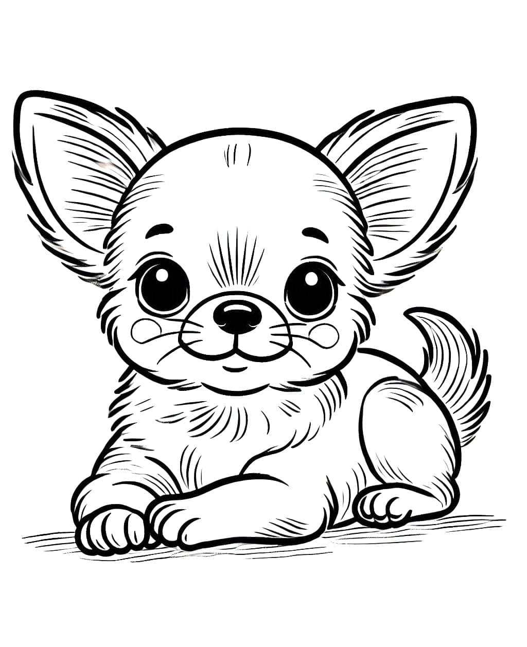 Tô màu Chó Chihuahua Cười