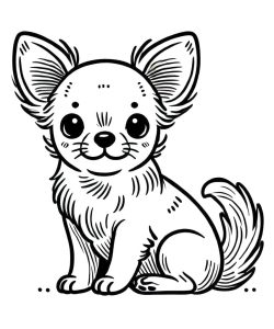 Tô màu Chó Chihuahua Cute Đáng Yêu dễ thương cho bé