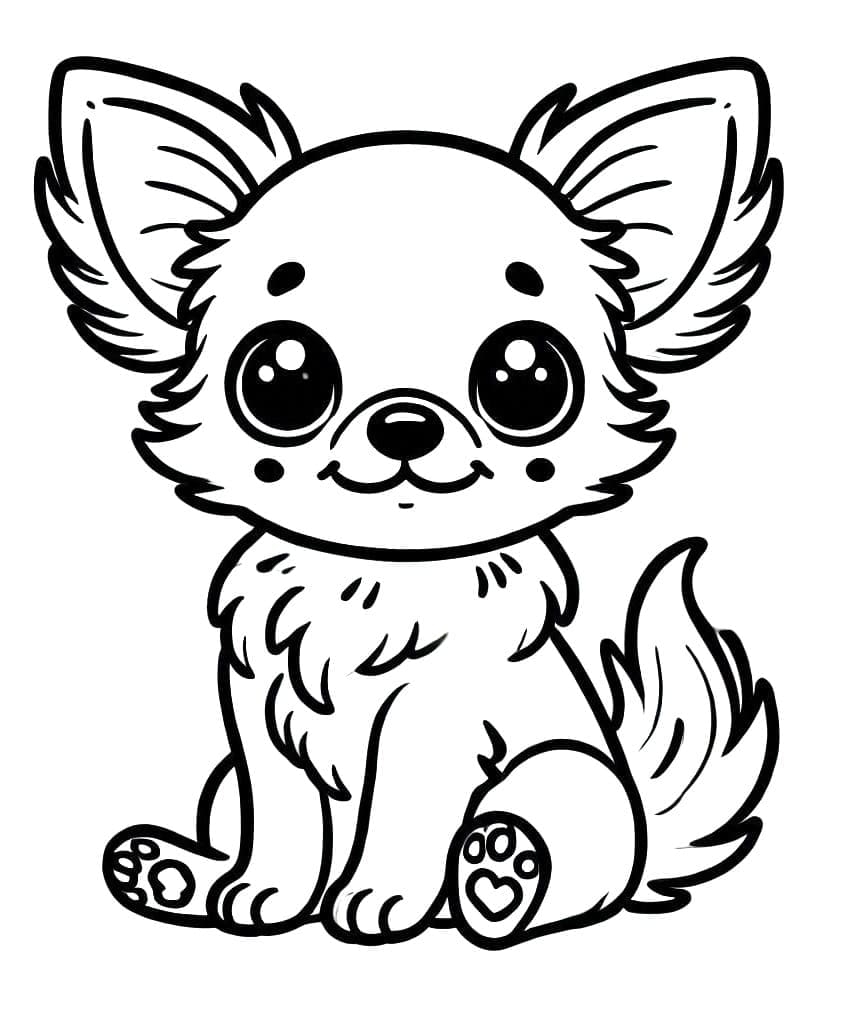 Tô màu Chó Chihuahua Vui Mừng