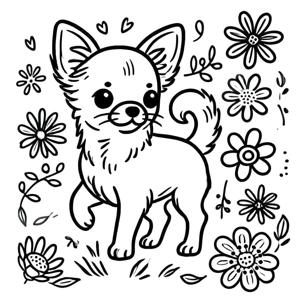 Tô màu Chó Chihuahua xinh Xắn