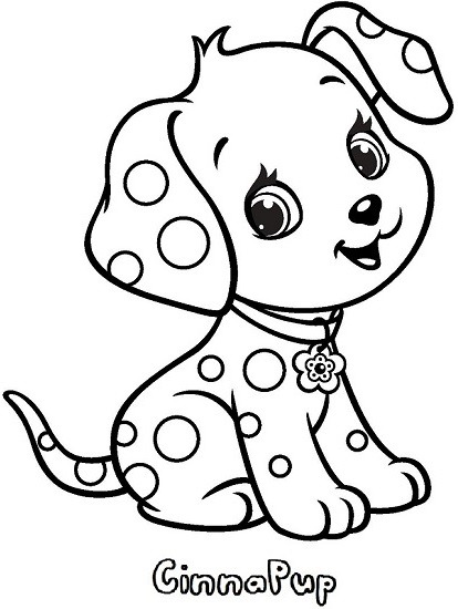 Tô màu chó con cinnapup giúp bé rèn luyện khả năng tô màu