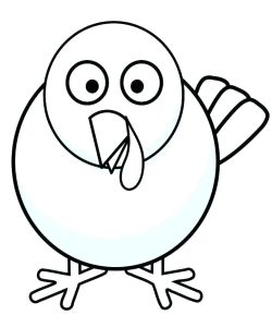 Tô màu chú gà tây tròn trĩnh cho bé tập tô