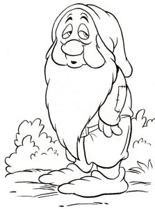 Tô màu chú lùn sleepy giúp bé rèn luyện khả năng tô màu