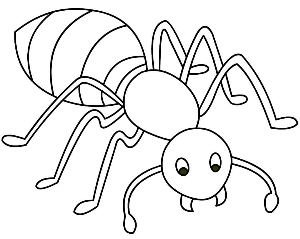 Tô màu Con Kiến Hài Hước dễ thương cho bé