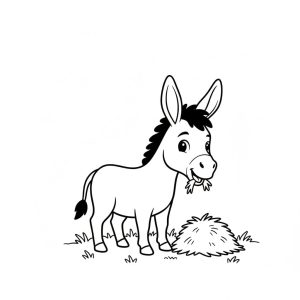 Tô màu Con Lừa Ăn Cỏ giúp bé rèn luyện khả năng tô màu