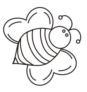 Tô màu Con Ong Đơn Giản dễ thương cho bé