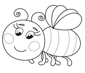 Tô màu Con Ong Vui Vẻ cho bé tập tô