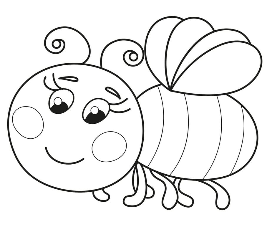 Tô màu Con Ong Vui Vẻ cho bé tập tô