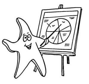 Tô màu Con Sao Biển Dạy học dễ thương cho bé