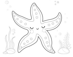 Tô màu Con Sao Biển Xinh Đẹp giúp bé rèn luyện khả năng tô màu