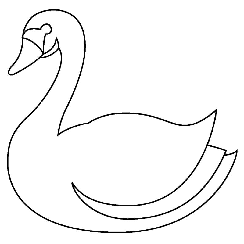 Tô màu Con Thiên Nga Đơn Giản giúp bé rèn luyện khả năng tô màu