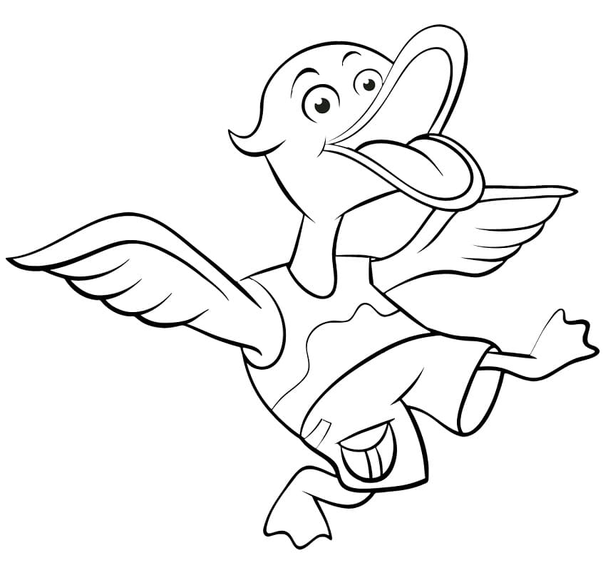 Tô màu Con Vịt Hài Hước dễ thương cho bé