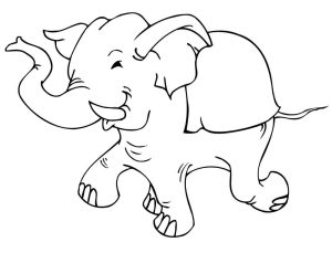 Tô màu Con Voi Đang Chạy giúp bé rèn luyện khả năng tô màu