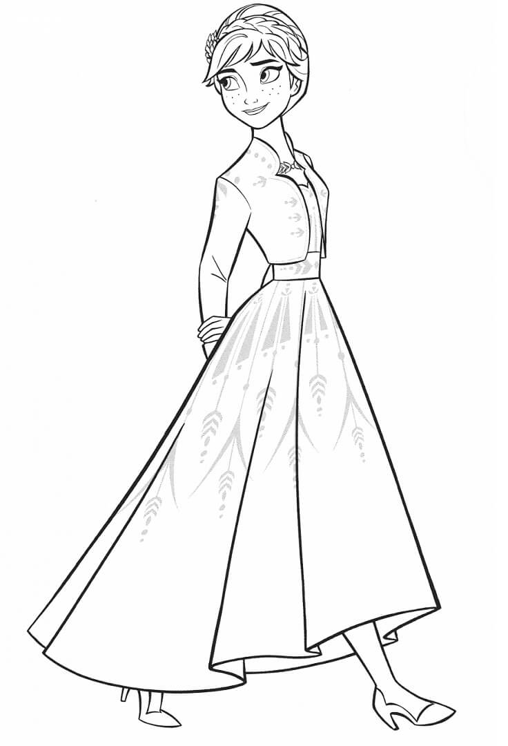 Tô màu Công Chúa Anna Dễ thương