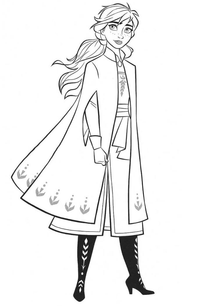 Tô màu Công Chúa Anna Mạnh Mẽ giúp bé rèn luyện khả năng tô màu