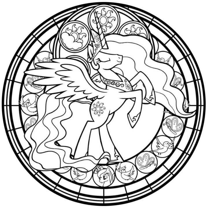 Tô màu Công Chúa Celestia Huyền Bí cho bé tập tô