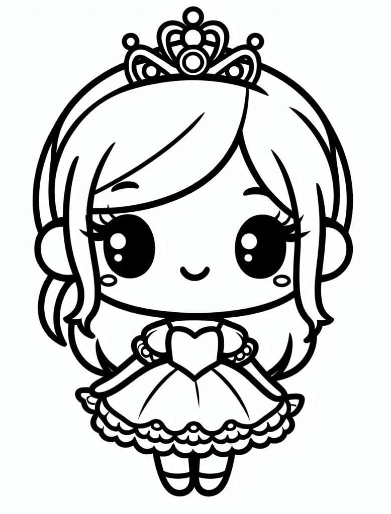 Tô màu Công Chúa Chibi Bé Nhỏ giúp bé rèn luyện khả năng tô màu