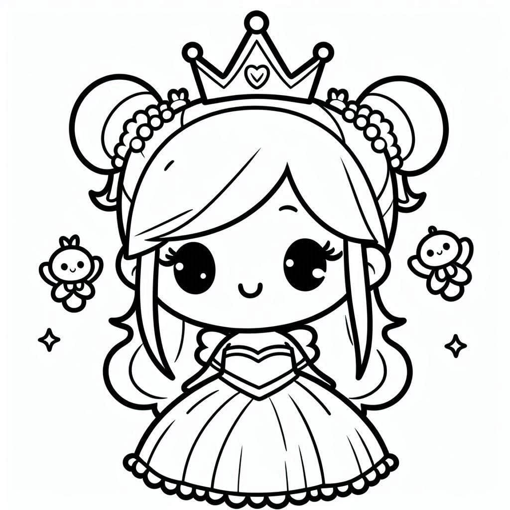 Tô màu Công Chúa Chibi Đẹp giúp bé rèn luyện khả năng tô màu