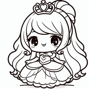 Tô màu Công Chúa Chibi Nhỏ Bé giúp bé rèn luyện khả năng tô màu