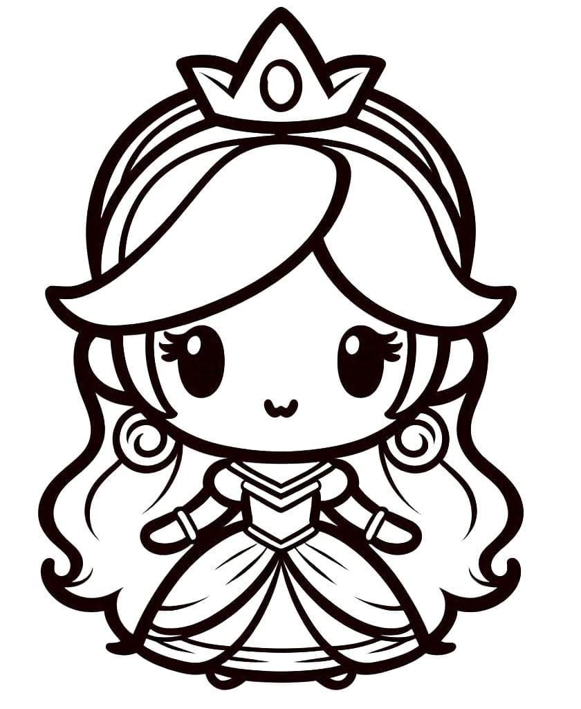 Tô màu Công Chúa Chibi Xinh 1 Tô màu Công Chúa Chibi Xinh dễ thương cho bé