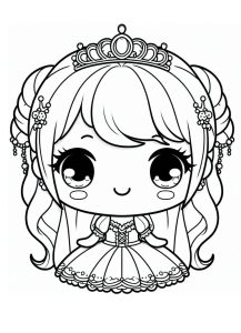 Tô màu Công Chúa Chibi Xinh Đẹp giúp bé rèn luyện khả năng tô màu