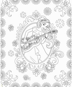 Tô màu Công Chúa Elena và Cây Đàn giúp bé rèn luyện khả năng tô màu