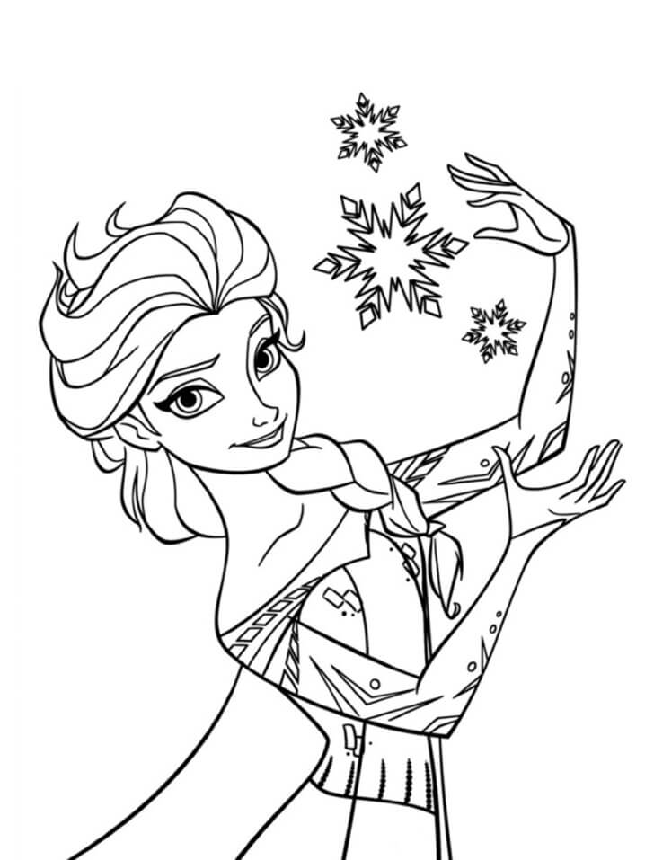Tô màu Công Chúa Elsa và Bông Tuyết giúp bé rèn luyện khả năng tô màu